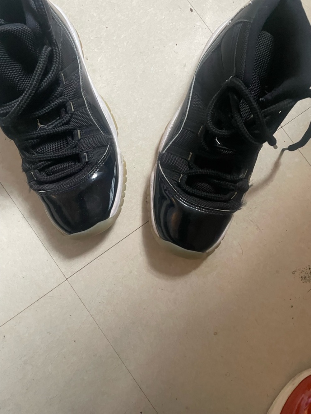 Kids Black Sneakers with Gloss Toe